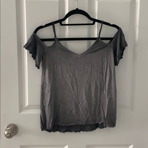 American eagle top with shoulder cut outs